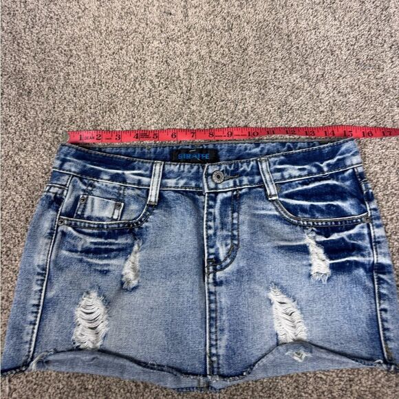 ❌SOLD❌ Giraffe Y2K Denim Micro Mini Skirt - Picture 7 of 9